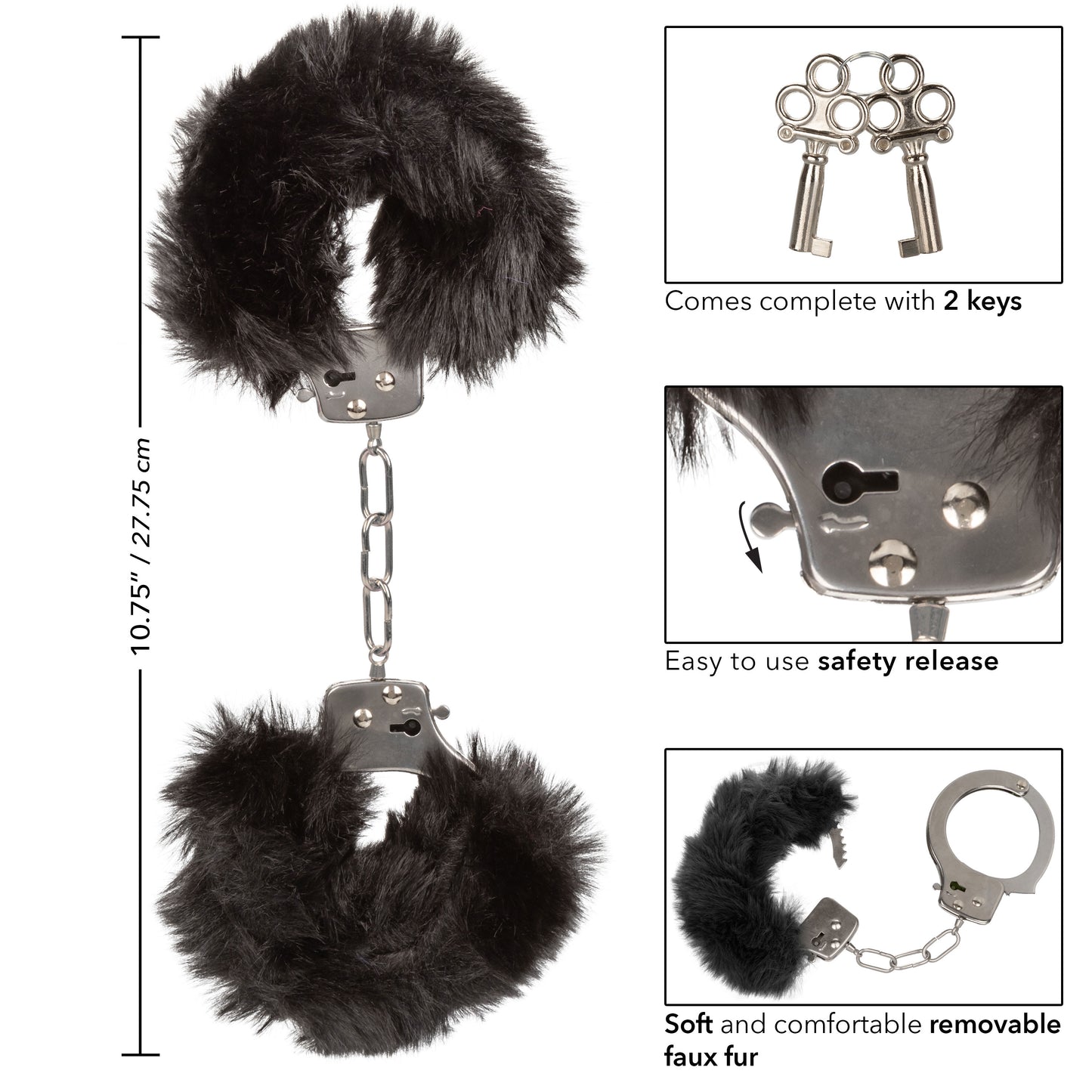 Ultra Fluffy Furry Cuffs - Purple, Pink, White or Black
