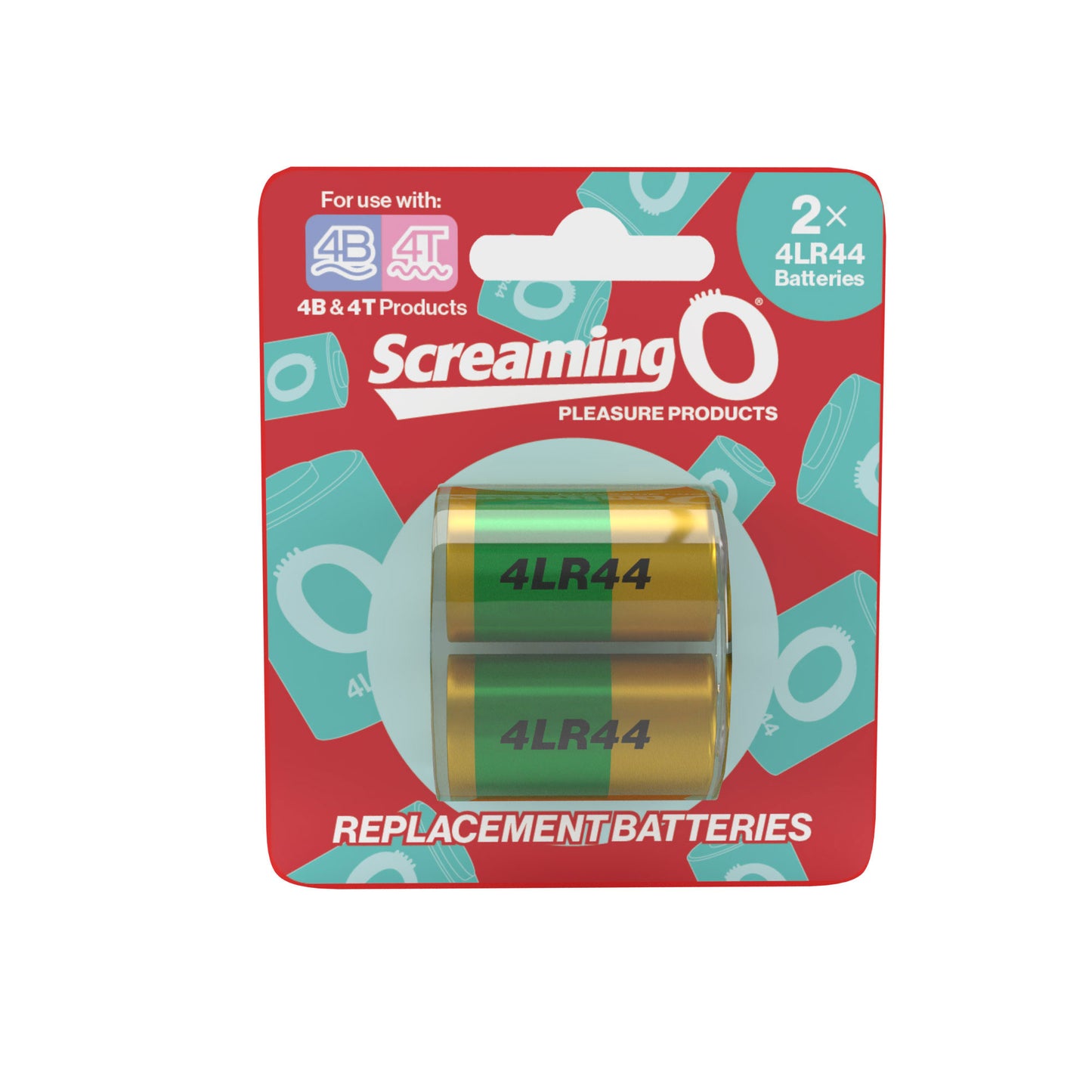 Screaming O 4LR44 Batteries pack with two replacement batteries for 4B and 4T products.