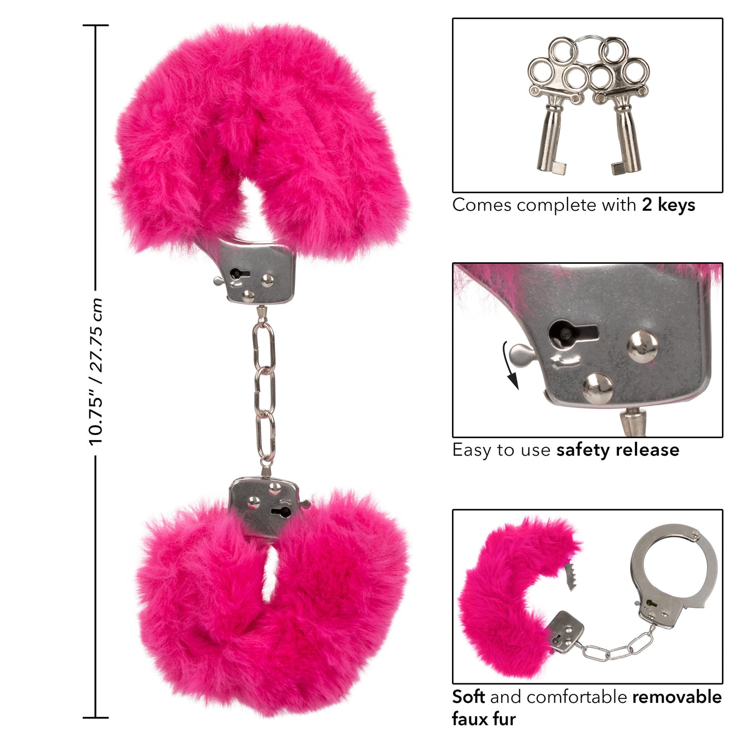 Ultra Fluffy Furry Cuffs - Purple, Pink, White or Black