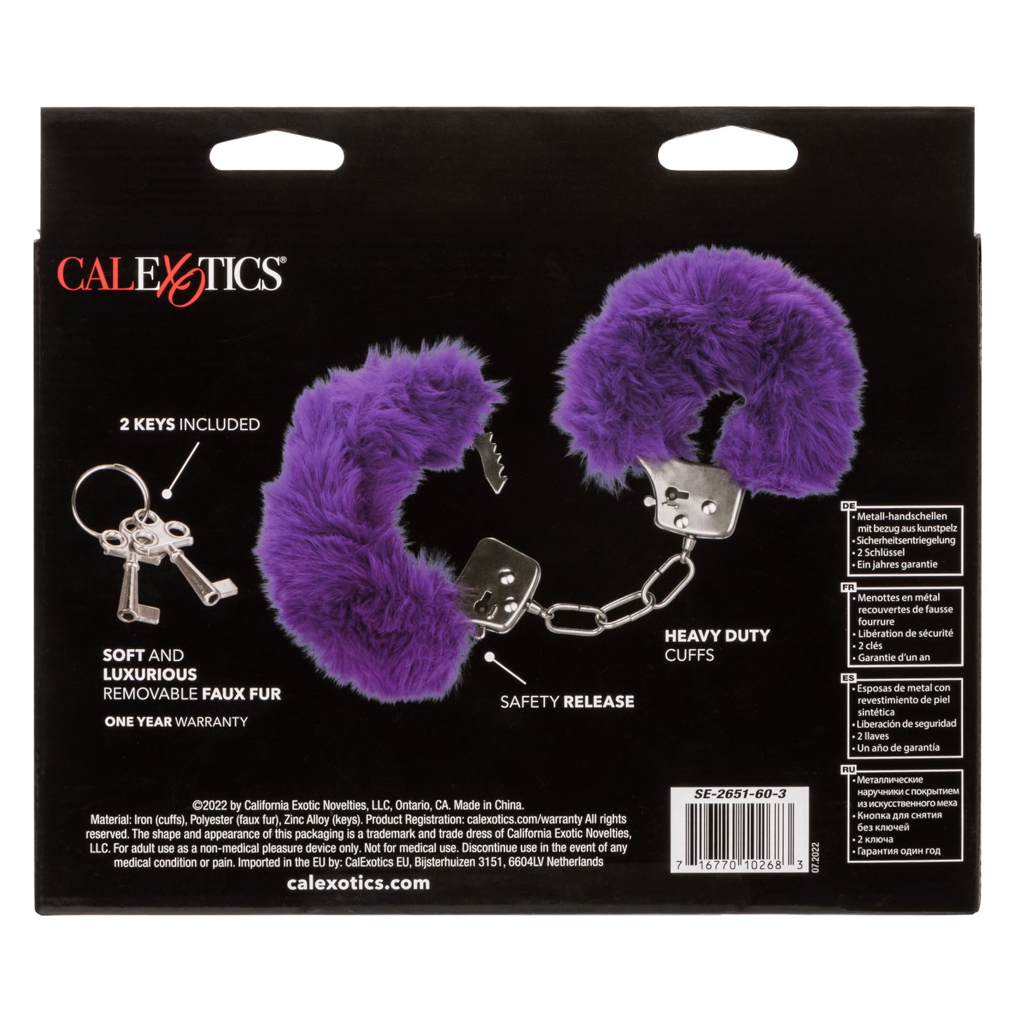 Ultra Fluffy Furry Cuffs - Purple, Pink, White or Black