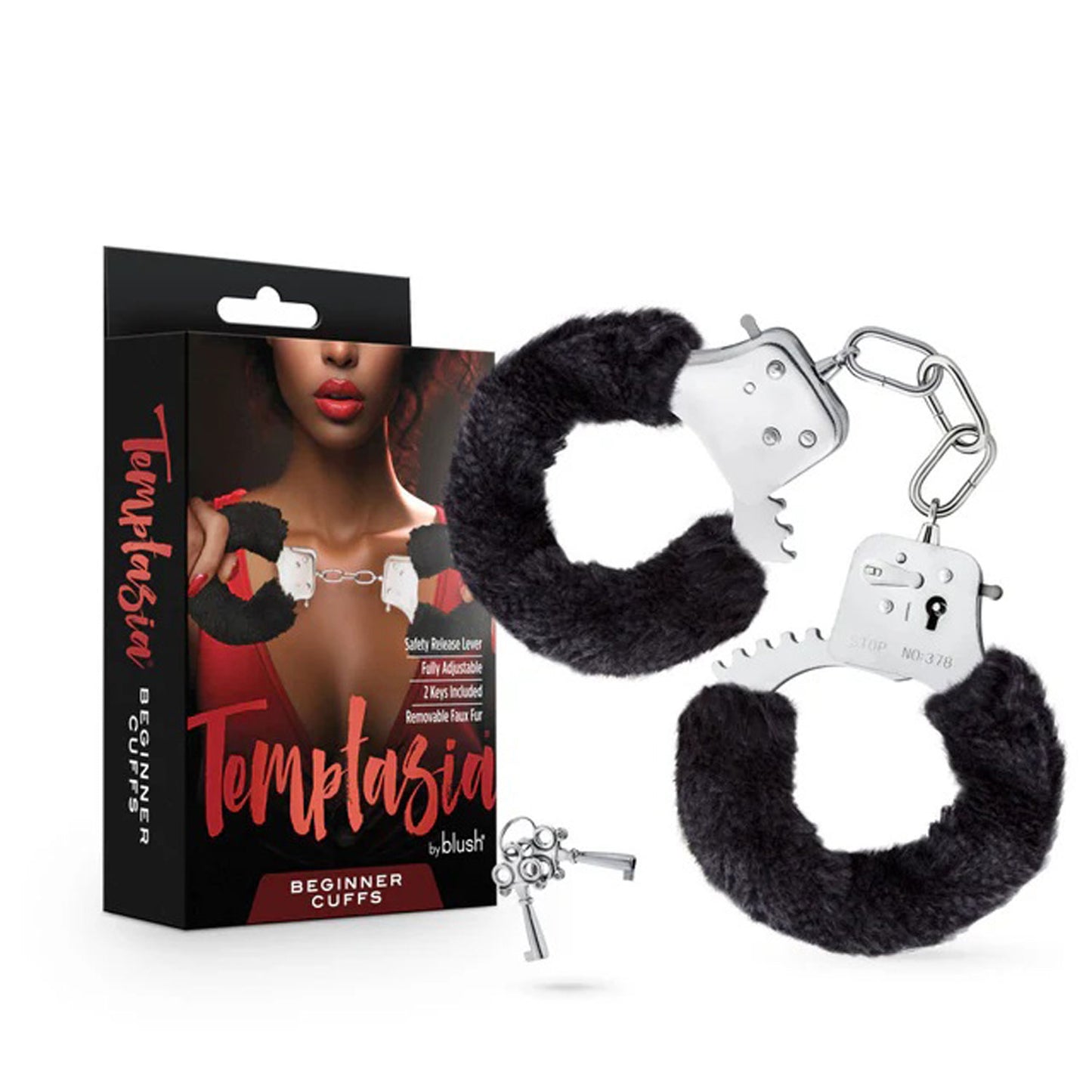 Temptasia Beginner Cuffs in Leopard, Black, Pink
