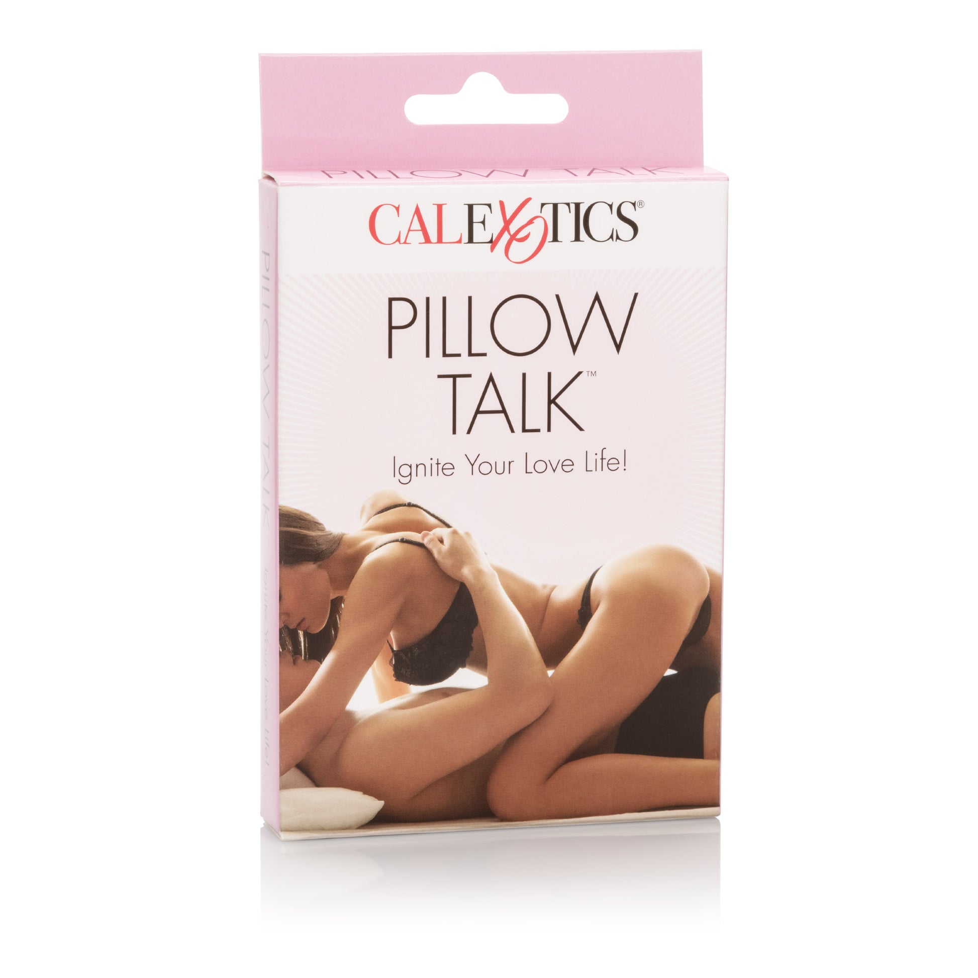 Pillow Talk game box by CalExotics designed to ignite intimacy and fun in adult relationships.