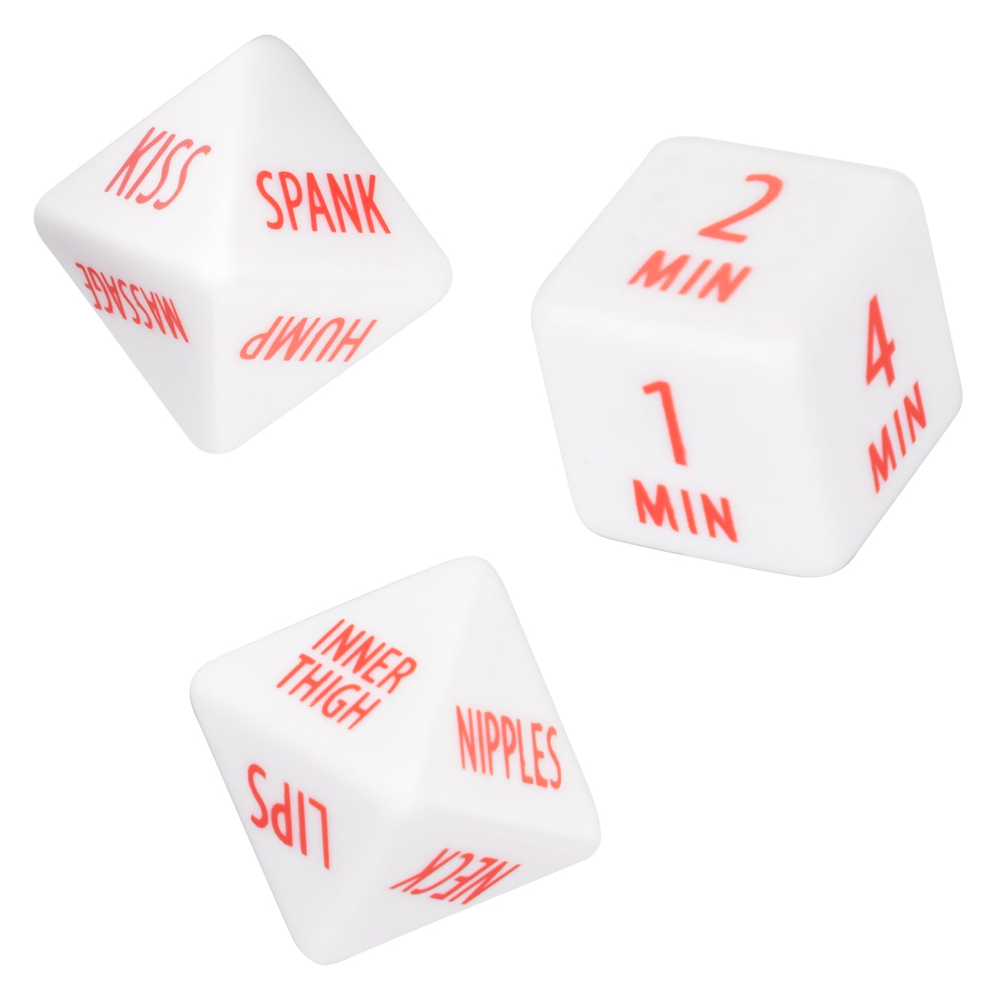 Tempt and Tease Dice for Adults featuring playful actions and time durations for intimate fun.
