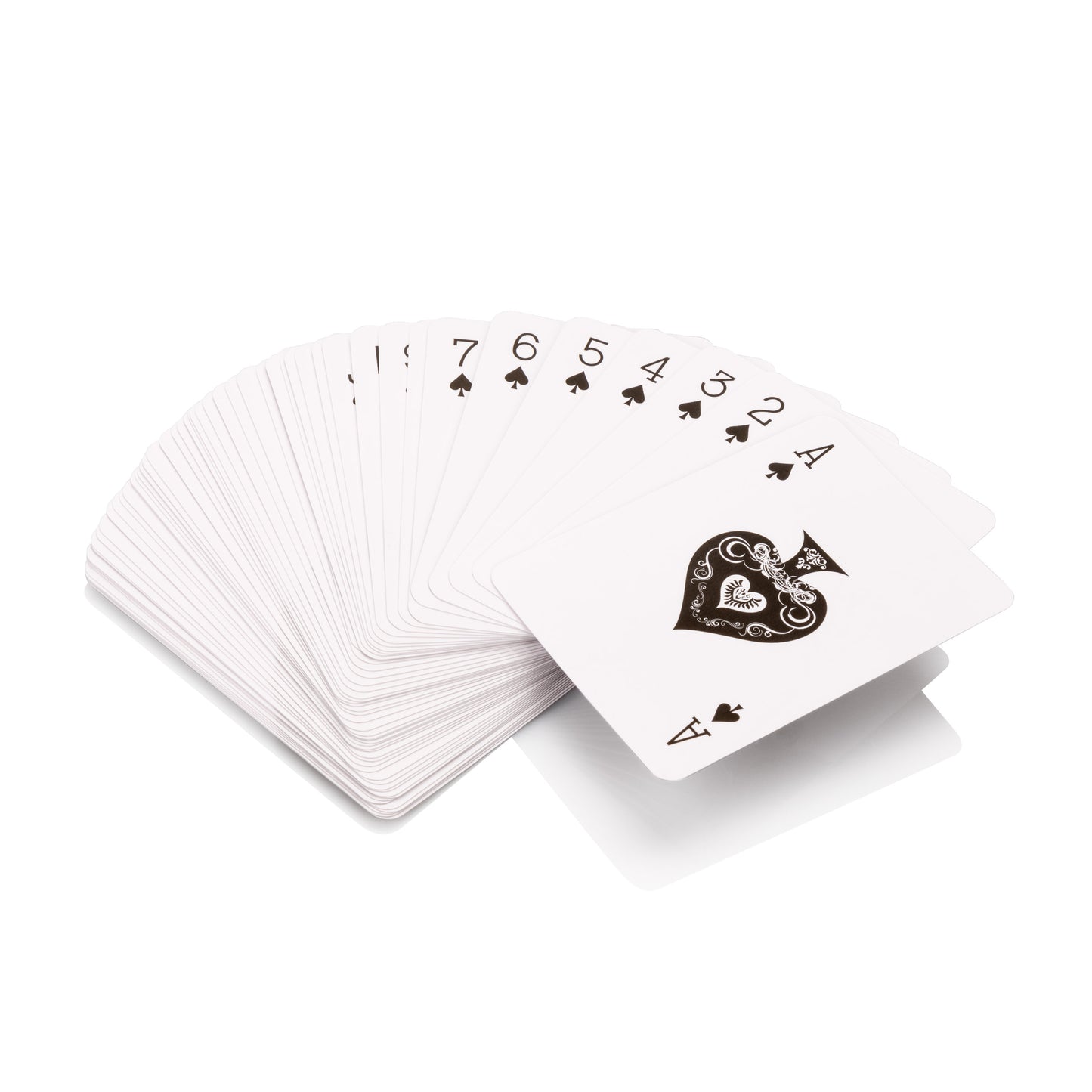 Deck of playing cards featuring heart and spade designs, perfect for game nights and adult entertainment activities.
