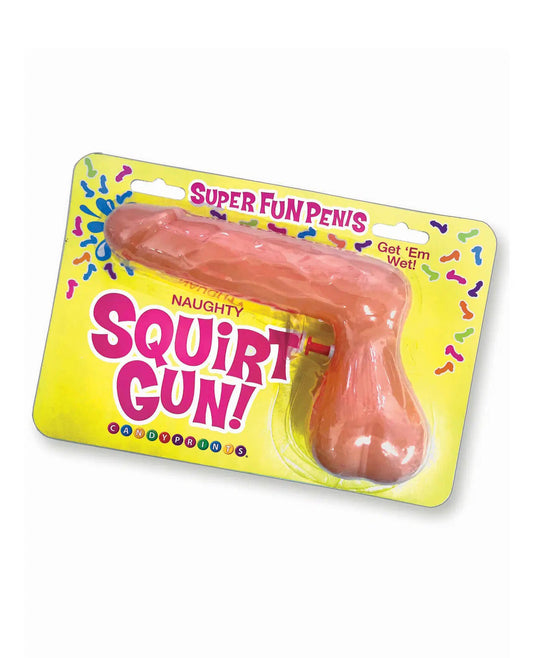 Super Fun Squirt Gun for adults in playful penis shape, packaged for bachelorette parties and fun events.