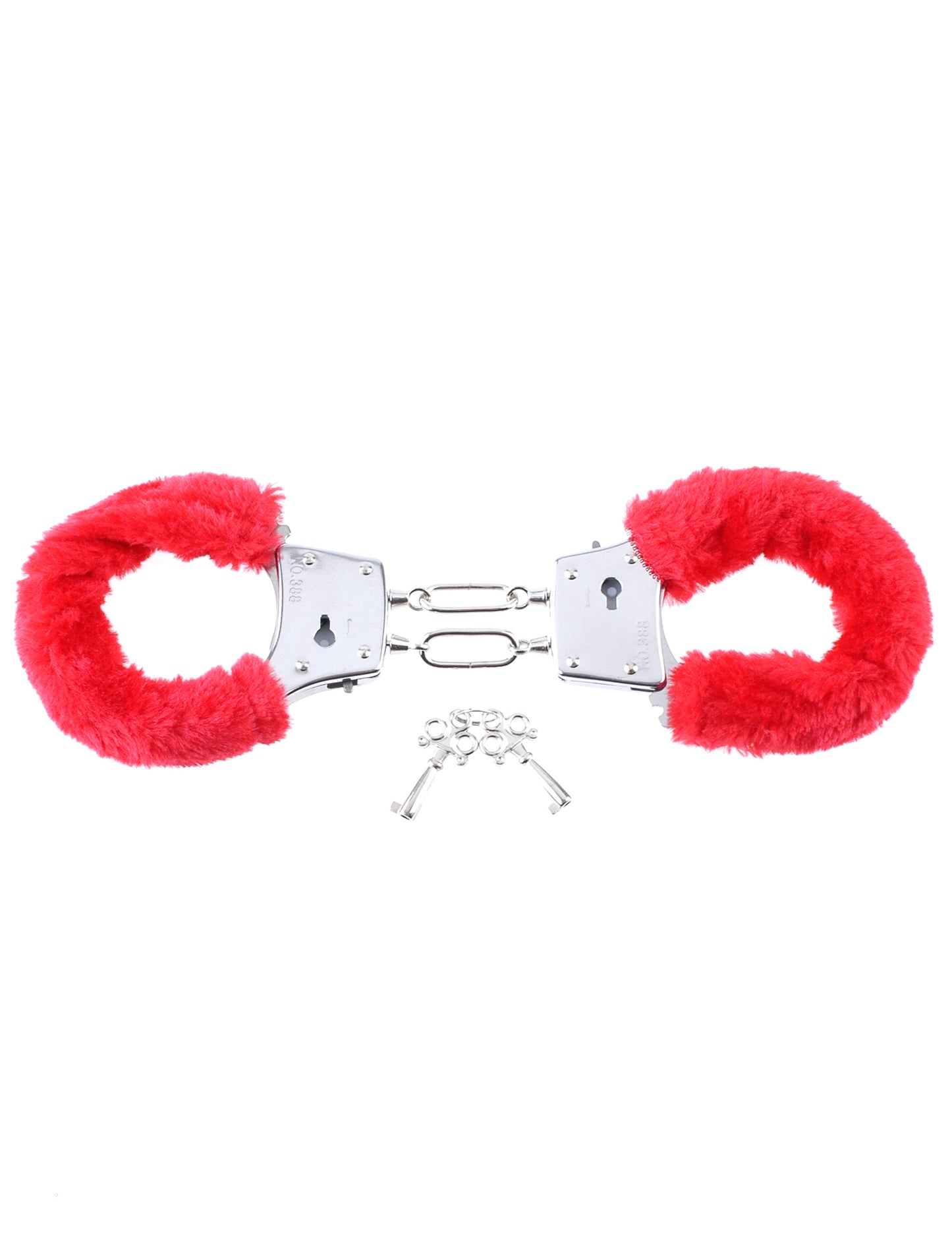 Fetish Fantasy Series Beginner's Furry Cuffs - Black & Red