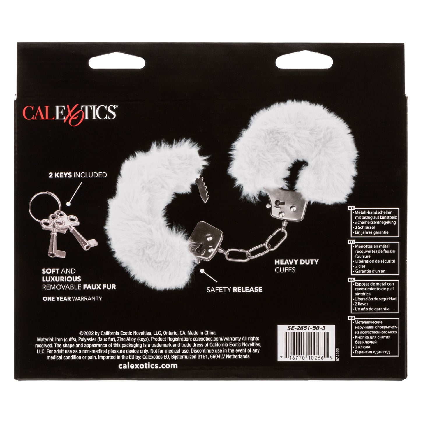 Ultra Fluffy Furry Cuffs - Purple, Pink, White or Black