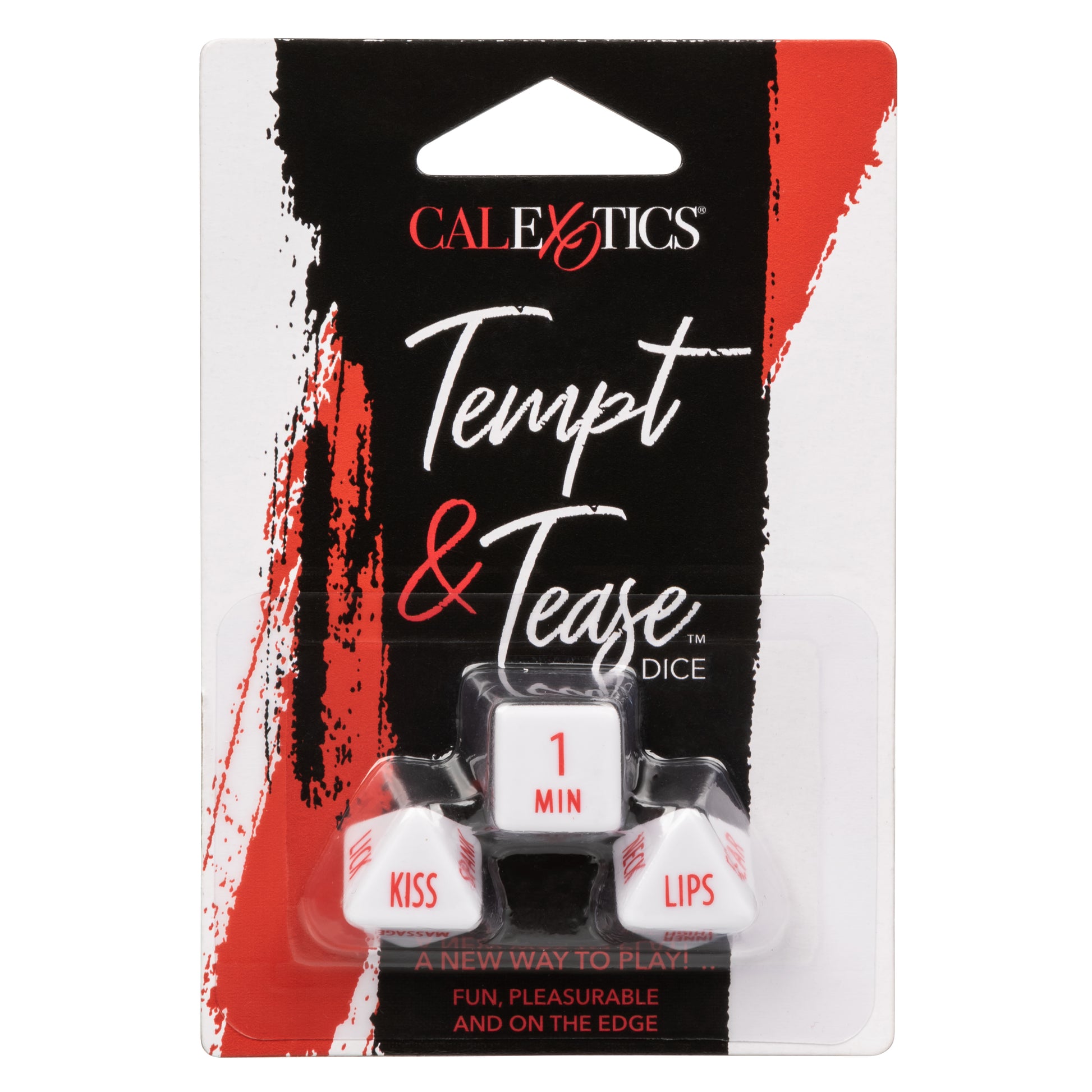Tempt and Tease Dice for adults, featuring playful actions and durations for exciting intimate fun.