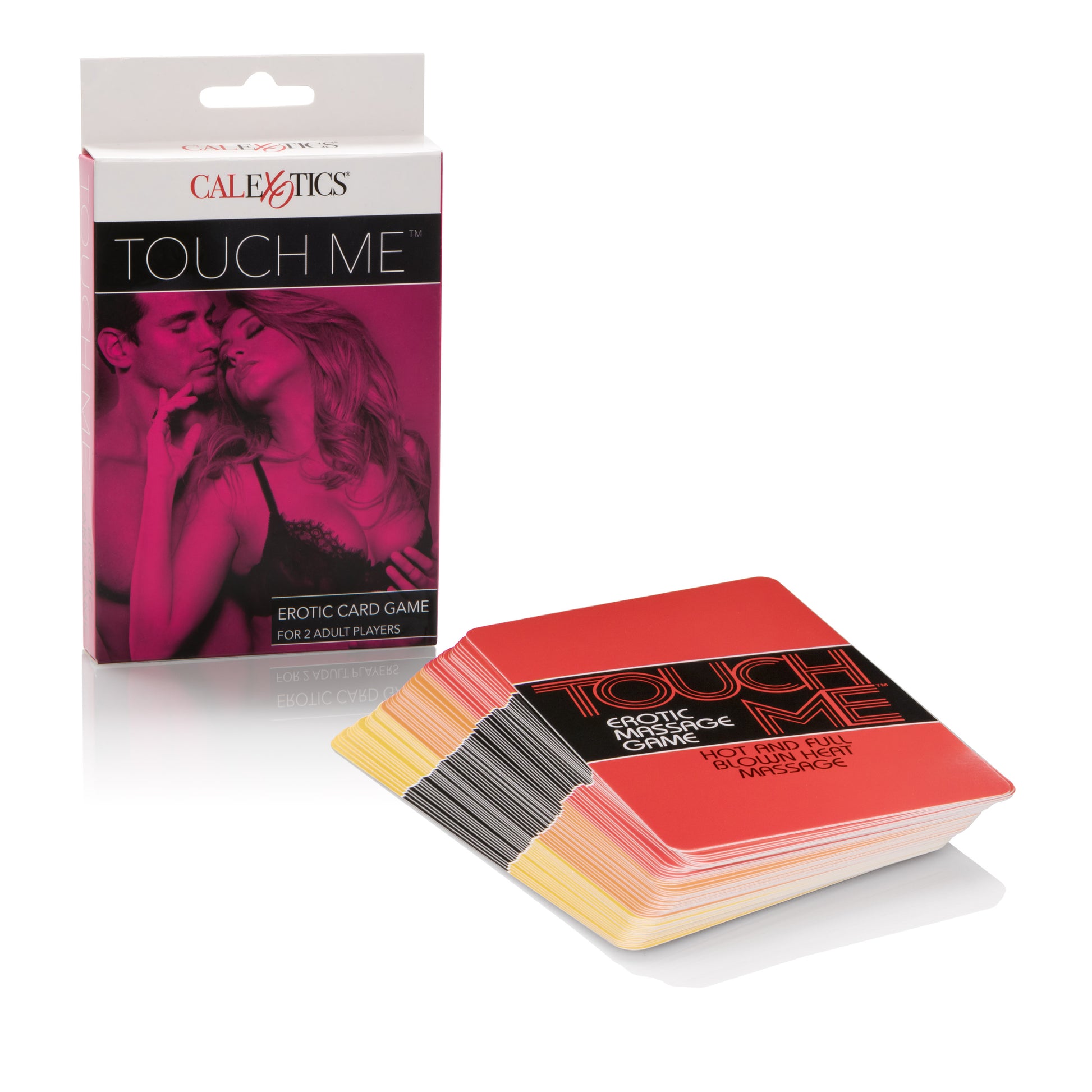 Touch Me erotic card game for adult entertainment with vibrant packaging and cards designed to enhance intimacy.