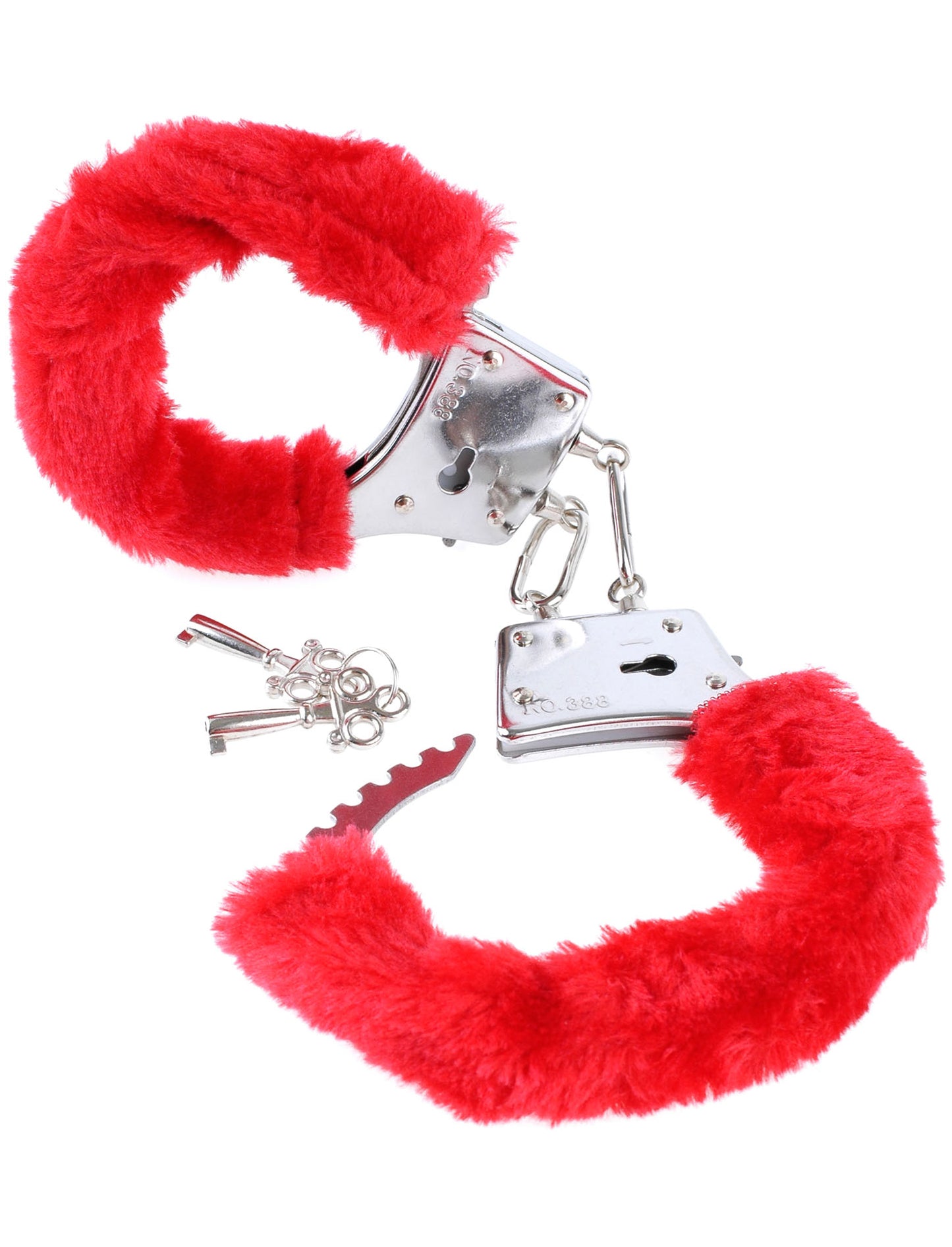 Fetish Fantasy Series Beginner's Furry Cuffs - Black & Red